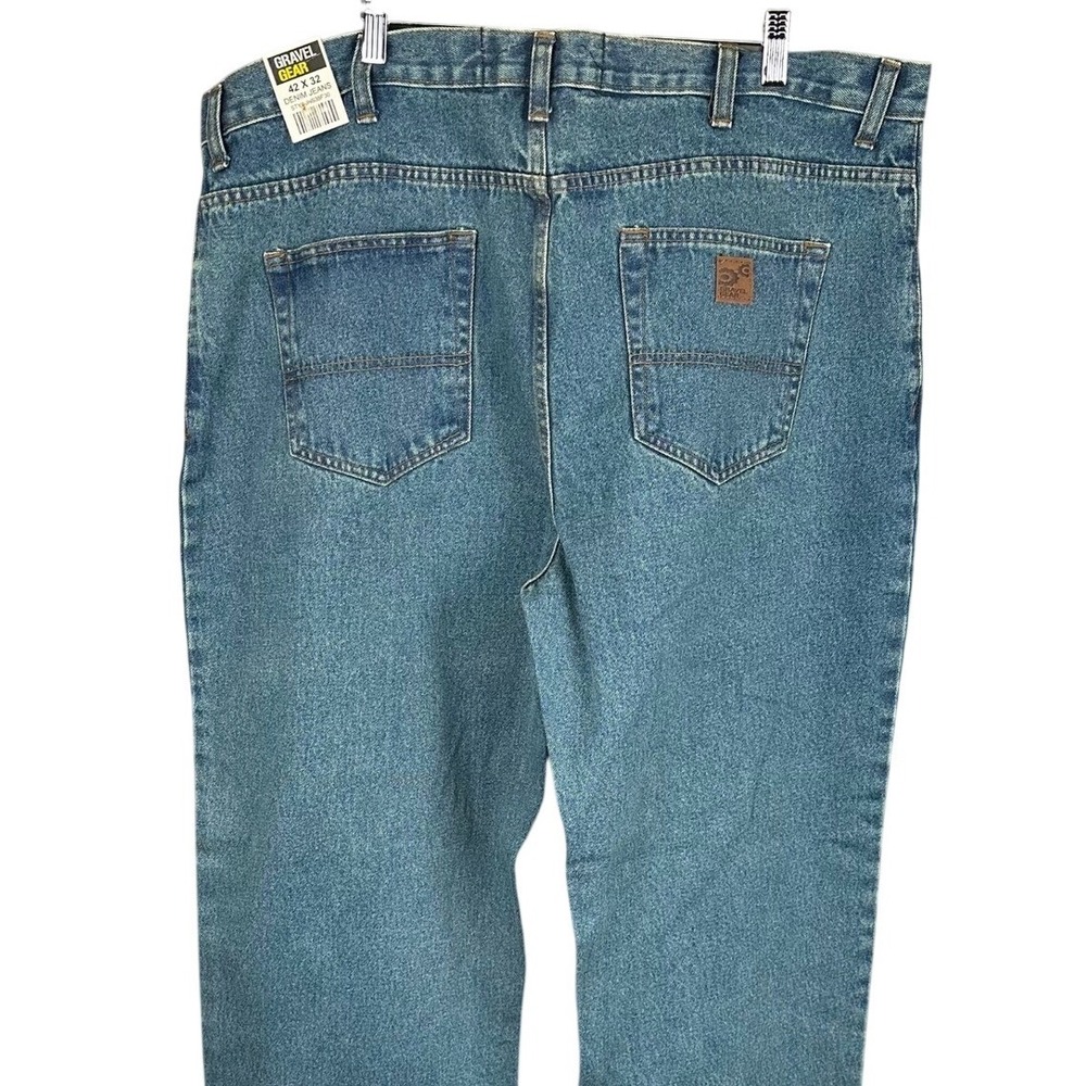 Gravel Gear Mens Relaxed Fit Straight Leg Denim Jeans Blue 42x32 NWT